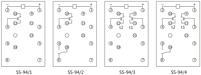 SS-94/1時(shí)間繼電器接線(xiàn)圖及外引接線(xiàn)圖片