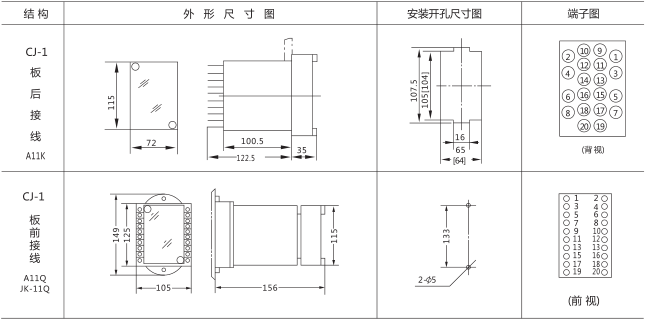 SS-60型時(shí)間繼電器外形及開孔尺寸圖片 SS-60型時(shí)間繼電器外形及開孔尺寸圖片