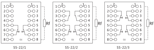SS-22/3型時(shí)間繼電器內(nèi)部接線及外引接線圖片 SS-22/3型時(shí)間繼電器內(nèi)部接線及外引接線圖片