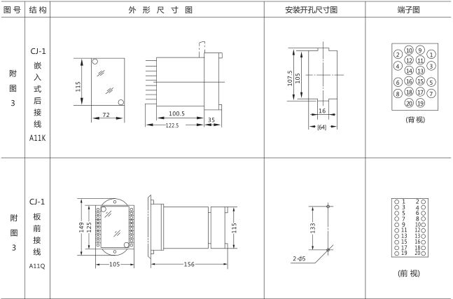 HJS(ZSJ)-30直流斷電延時(shí)繼電器外形及開孔尺寸圖片三 HJS(ZSJ)-30直流斷電延時(shí)繼電器外形及開孔尺寸圖片三