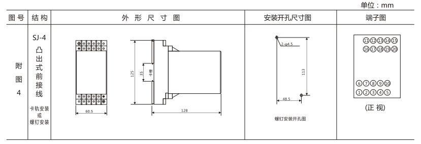 DZY(J)-404導(dǎo)軌式中間繼電器外形結(jié)構(gòu)及開孔尺寸圖 DZY(J)-404導(dǎo)軌式中間繼電器外形結(jié)構(gòu)及開孔尺寸圖
