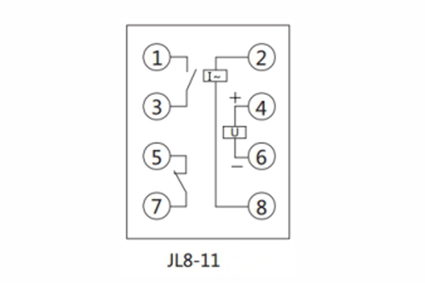 JL8-11內(nèi)部接線圖及外引接線圖 JL8-11內(nèi)部接線圖及外引接線圖(正視圖)1.jpg